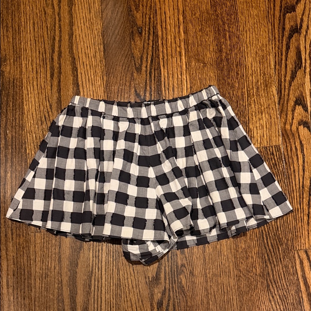Caroline Constas Black & White Gingham Short